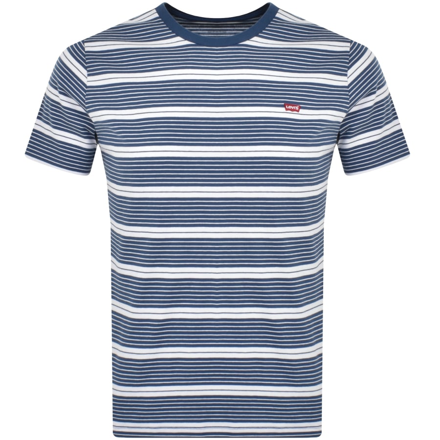 Levis Original Housemark Logo T Shirt Blue